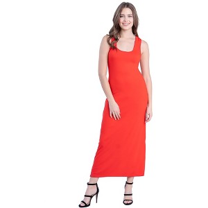 24seven Comfort Apparel Scoop Neck Maxi Dress with Racerback Detail - 1 of 4