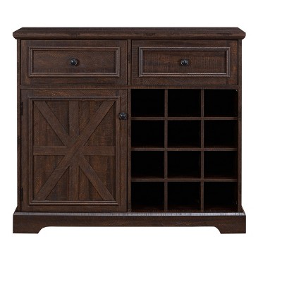PDTEND Farmhouse Kitchen Sideboard with 2 Drawers