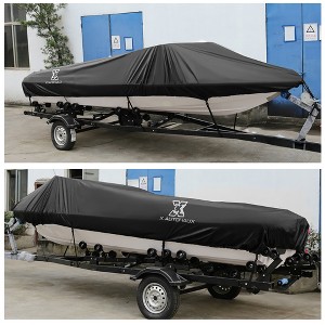 Unique Bargains 300D Polyester PU Boat Cover Waterproof For V-Hull Tri-Hull - 1 of 4