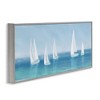 Stupell Industries White Sail Boats Across Coast, 30" x 13" - 3 of 4