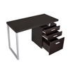 NicBex Home Office Desk 47.25" L Morden Writing Desk with 3 Drawers, Wooden Desktop and Metal Legs for Office, Study, Living Room - 3 of 4