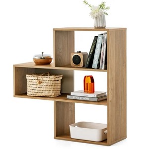 Convex Bookshelf 3-Shelf Open Bookcase Room Organizer with Anti-Toppling Device - 1 of 4