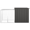 vidaXL Chicken Cage Anthracite Galvanized steel 78.7 x 35.8 x 39.4 in - Anthracite 78.7" x 35.8" x 39.4" - 3 of 4