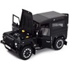 Land Rover Defender 90 Works V8 Matt Black with Gloss Black Top "70th Edition" 1/18 Diecast Model Car by LCD Models - 2 of 4