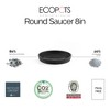 Ecopots Round Recycled Plastic Modern In/Outdoor Planter Flower Pot Saucer - 4 of 4