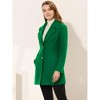 INSPIRE CHIC Women's Elegant Notched Lapel Button Single Breasted Winter Coat - 3 of 4