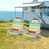 Costway 1/2 PCS Folding Beach Chair for Adult Lightweight Aluminum Camping Chair withStorage Bag Blue/Red - 4 of 4