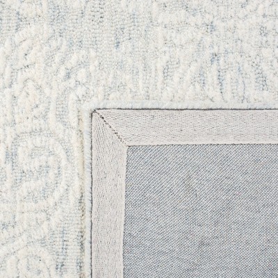 Gray Floral Hand-Tufted Wool 8' x 10' Area Rug