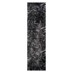 World Rug Gallery Abstract Marble Shag Rug – Blue – Cozy & Durable – Medium Pile for Living Room, Bedroom, or Entryway - 1 of 4