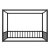 Kumasinova Twin/Full/Queen Size Floor Bed,Low-Profile Platform Metal Bed Frame with Safety Rails,Twin/Full/Queen Bed Frame with Guardrails,Black - 3 of 4