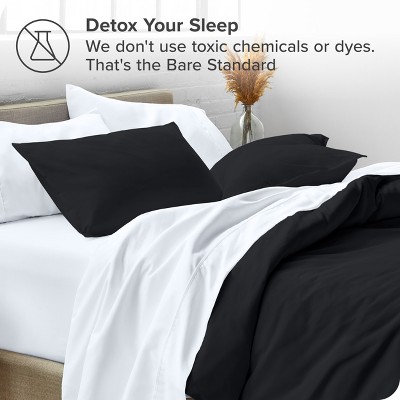 Black Hypoallergenic Cotton Standard Pillow Sham Set