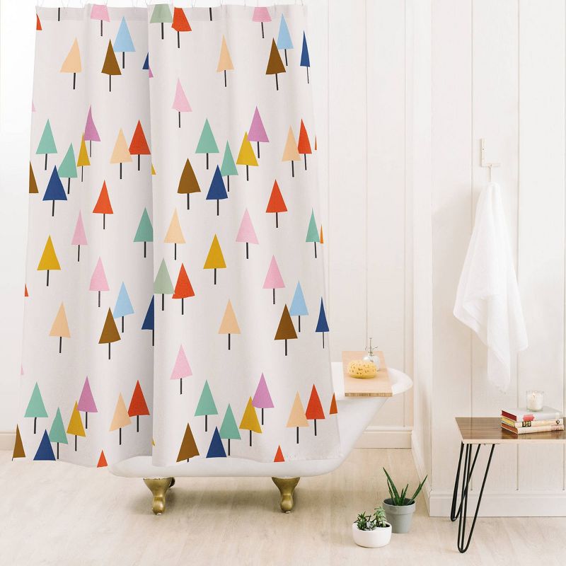 Showmemars Colorful Little Festive Trees Shower Curtain - Deny Designs, 3 of 5