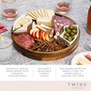 Twine Rotating Wood Serving Board - Round Charcuterie Board - Lazy Susan Wooden Cheese Board Set with Ceramic Dishes - Set of 1 - 2 of 4