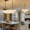 CityFurn 12-Light Modern Tiered Rectangle Chandelier With Glass Shades - 4 of 4