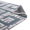 Modway Nahia Geometric Maze 5x8 Area Rug - Ivory, Light Gray and Sky Blue,  100% Polyester Microfiber ,  Tight Low Pile Weave - 4 of 4