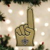 Old World Christmas Blown Glass Ornament for Christmas Tree, New Orleans Saints Foam Finger - 2 of 4