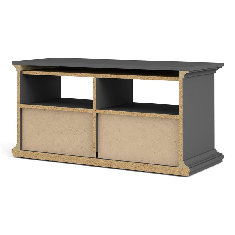 Tvilum Sonoma 2 Drawer TV Stand with 2 Shelves in Black Lead, 1 of 11