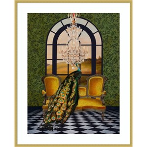 Amanti Art Peacock Extravaganza by Erika C. Brothers Wood Framed Wall Art Print - 1 of 4