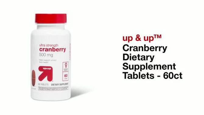Cranberry Dietary Supplement Tablets - 60ct - up &#38; up&#8482;, 2 of 5, play video