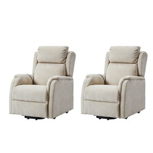 Set of 2 Fabiola Upholstered Lift Assist Power Recliner Chair|ART OF LIVING DESIGNS - 1 of 4