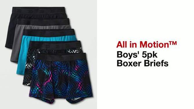 Boys' 5pk Boxer Briefs - All In Motion™, 2 of 5, play video