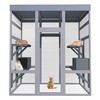 ORRD 62.6" Wooden Outdoor Catio, Large Cat Enclosure with Roof, 2 Napping Houses & Platforms, Rust-Proof Wire – Patio Pet Cage - 4 of 4