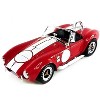 1965 Shelby Cobra 427 S/C Red w/White Stripes w/Printed Carroll Shelby's Signature on the Trunk 1/18 Diecast Shelby Collectibles - 2 of 3