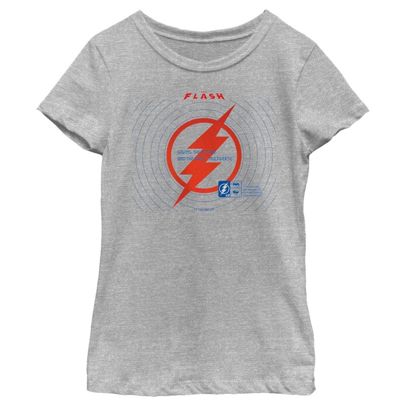 Girl's The Flash Saving the Future Red Lightning Bolt T-Shirt, 1 of 6