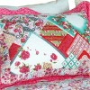 Slickblue Full/Queen Rose Floral Cotton Quilt Set — 3PC Vermicelli Quilted Bedspread and Shams - 3 of 4