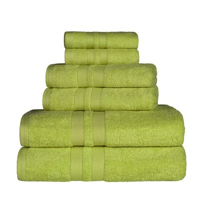 Egyptian Quality Cotton Highly Absorbent Solid Assorted 6-Piece Quick Drying Towel Set by Blue Nile Mills