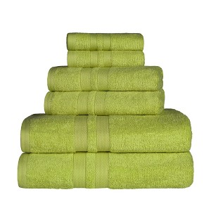 Egyptian Quality Cotton Highly Absorbent Solid Assorted 6-Piece Quick Drying Towel Set by Blue Nile Mills - 1 of 4
