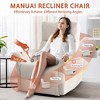 Manual Rocker Recliner Chair with Smooth Rocking, Reclining Function and Overstuffed Padding - 3 of 4
