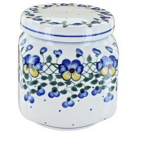 Blue Rose Polish Pottery 31A WR Unikat Large Canister - 1 of 1