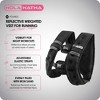 HolaHatha Weighted Vest for Running with Reflective Stripes and Adjustable Straps for Men & Women Fitness, Workout, Training, and Weight Loss, Black - 2 of 4