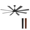 Airsurfer 65/72-In Matte Black Ceiling Fan with Color-Changing LED Light, Black & Deep Walnut 8 Blades, Remote Included, Modern Silent DC Motor Design - 2 of 4