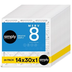 Simply Air Filters, MERV 8, 24 Pack, Furnace Air Filter for HVAC - 1 of 4