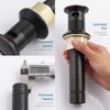 Oil Rubbed Bronze Pop-Up Drain with Overflow �C Anti-Clogging, Stainless Steel for Vessel & Vanity Sinks, Includes Strainer Basket - 3 of 4