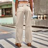Coolmee Women's Parachute Pants Baggy Wide Leg Track Pants Elastic Waist Jogger Sweatpants Hiking Pants Trousers - 2 of 4