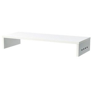 The Lakeside Collection Monitor Stand Wooden Riser 4 USB 2.0 Charging Ports Black Or White - 1 of 2