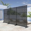 PexFix 72 in. H x 47 in. W Outdoor Metal Privacy Screen Garden Fence Symmetrical Pattern Wall Applique - 4 of 4