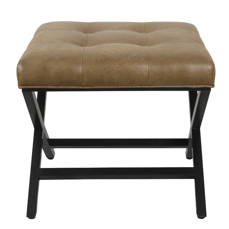 X-Design Bench Faux Leather Brown - HomePop, 2 of 12