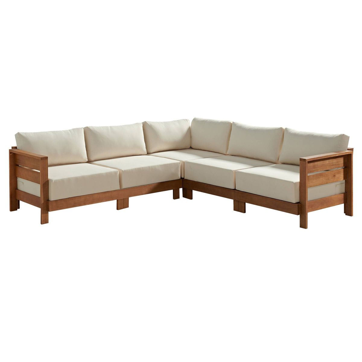 Alaterre Furniture 2pc Barton Outdoor Patio Weather Resistant Furniture Set with Sectional & Lift Top - thumbnail 7