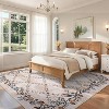 Large Living Room Rug Washable Modern Floral Accent Carpet with Non-Slip Backing, Ultra-Soft Low Pile Floor Cover for Dining Room - 3 of 4