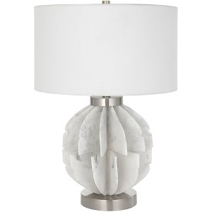 Uttermost Modern Table Lamp 24 1/2" High White Marble Fabric Drum Shade for Bedroom Living Room Nightstand Bedside Night Stand - 1 of 1