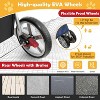 Tangkula 4 Wheels Pet Stroller Folding Cat Dog Stroller W/Storage Basket & Tray Adjustable Canopy All-Terrain EVA Wheels Foldable Cart - 4 of 4
