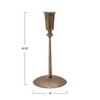 Storied Home Hand-Forged Hammered Metal Taper Holder, Antique Brass Finish - 3 of 4