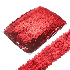 Unique Bargains Waterproof Flat Elastic Crafts Sewing Dress Sequins Trim Ribbon - 1 of 4