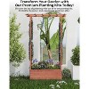 Raised Garden Bed with Trellis, Hanging Roof, and 4 Drainage Holes, Freestanding Elevated Garden Bed for Climbing Plants, Vines, Flowers - 3 of 4