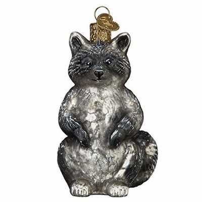 Old World Christmas Blown Glass Ornament for Christmas Tree, Vintage Raccoon