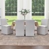 KINWELL 21"W Performance Fabric Dining Chair with Casters (Set of 4) - 4 of 4